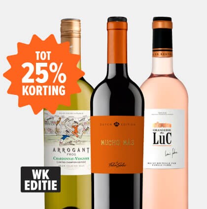 Wijn deals met korting tot 25%